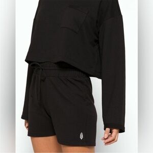 Free People FP Movement Sunny Cotton Shorts In Black Size S